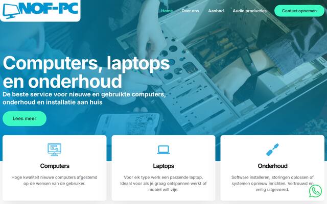 Startpagina van nofpc.nl